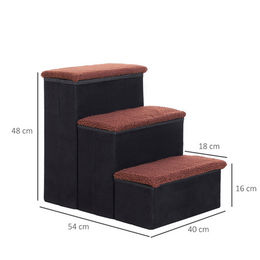 PawHut Tiertreppe aus Holz in Schwarz mit 40 cm Länge – Bild 1 von 2