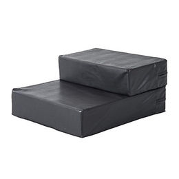 PawHut Tiertreppe aus Kunstleder für Hunde und Katzen Schwarz 45 cm – Bild 1 von 11