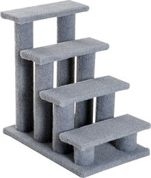 PawHut Tiertreppe mit 4 Stufen für Hunde und Katzen in Grau 61x41x60cm - 1 Stk. – Bild 1 von 11