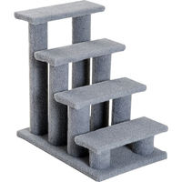 Produktbild von PawHut Tiertreppe mit 4 Stufen für Hunde und Katzen in Grau 61x41x60cm - 1 Stk.