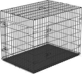 PawHut Transportbox für Hunde aus Draht in Schwarz 76 x 57 x 53 cm – Bild 1 von 4