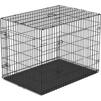Produktbild von PawHut Transportbox für Hunde aus Draht in Schwarz 76 x 57 x 53 cm