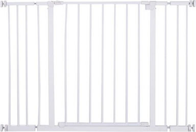 PawHut Türschutzgitter aus Metall in Weiss 107 cm – Bild 1 von 2