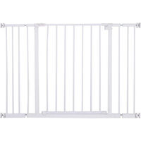 Produktbild von PawHut Türschutzgitter aus Metall in Weiss 107 cm