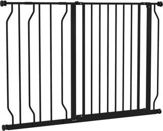 Produktbild von PawHut Türschutzgitter Treppenschutzgitter für Hunde Schwarz 75-115 cm