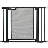 Produktbild von PawHut Türschutzgitter und Treppenschutzgitter ohne Bohren aus Stahl Schwarz für Hunde und Katzen 75-103 cm Breite