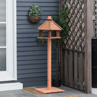Produktbild von PawHut Vogelhaus aus Holz mit wasserfestem Dach in Beige