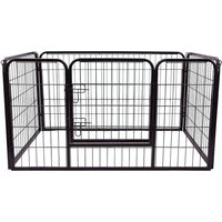 Produktbild von PawHut Welpenauslauf Laufstall aus Metall Schwarz