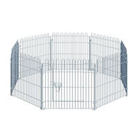 Produktbild von PawHut Welpenlaufstall aus Metall in Silber