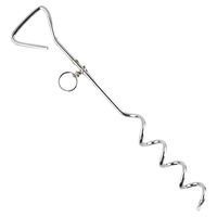 Produktbild von Pawise Anlegespirale Leine aus Metall für Hunde 40cm Silber