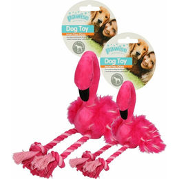 PAWISE Flamingo Spielzeug mit Beinen aus Tau-Seilen Größe L - 200 g – Bild 1 von 1
