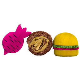 Pawise Holzspielzeug Wooden Loofah Pretty Toys No. 2 für Kaninchen Meerschweinchen und Hamster 3 Stück – Bild 1 von 5