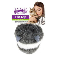Produktbild von PAWISE Interaktives Katzenspielzeug Vibrierende Maus aus Plüsch für alle Altersstufen in Grau - 8 cm