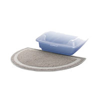 Produktbild von Pawise Katzenkloteppich und WC-Vorleger für Katzen in Grau und Transparent 60x36cm und 60x30cm