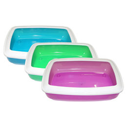 Pawise Katzentoilette als offene Schalentoilette aus Kunststoff in Türkis – Bild 1 von 3