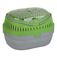 Produktbild von Pawise Kleintier Transportbox für Hamster, Ratten und Mäuse aus Kunststoff in Grün Größe S