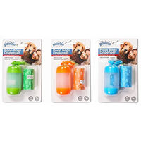Produktbild von Pawise Kotbeutel-Halter Hund Beutelspender bunt mit 40 Beuteln zur Befestigung an Gurt oder Hose - 2 x 20 Stk.