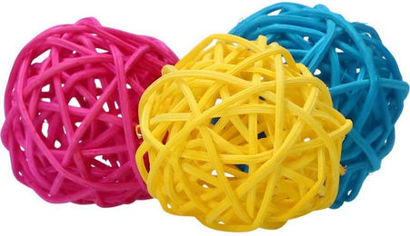 Pawise Play & Chew Balls Intelligenzspielzeug für Kaninchen Hamster und Meerschweinchen 3 Stück Bunt aus Kunststoff – Bild 1 von 3