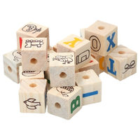 Produktbild von Pawise Play Time Spielblöcke aus Holz für Kaninchen Meerschweinchen und Hamster bunt