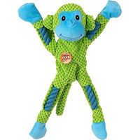 Produktbild von PAWISE Plüschspielzeug Rope leg Monkey mit Multi Squeaker für erwachsene Hunde Grün - 36 cm