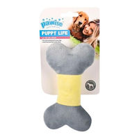 Produktbild von Pawise Puppy Life Bone Plüschspielzeug für Welpen mit Zahnpflegefunktion 15 cm