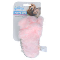 Produktbild von Pawise Puppy Life My Slipper Rosa Plüsch-Quietschspielzeug für Welpen 7x16cm