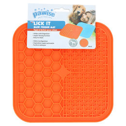 Pawise Schleckmatte aus Silikon für Welpen in Orange - 21 cm – Bild 1 von 7