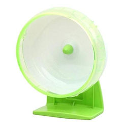 Produktbild von Pawise Silent Spinner Laufrad für Hamster und Ratten aus Kunststoff 12 cm Transparent Grün