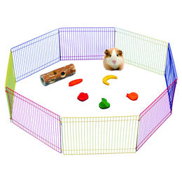 Produktbild von Pawise Spielgehege für Kleintiere faltbare Metall Faltbox bunt 105 cm Durchmesser