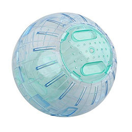 PAWISE Spielzeug Ball für kleine Tiere aus Kunststoff 13 cm bunt und transparent – Bild 1 von 3