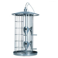 Produktbild von Pawise Super Bird Feeder 3 in 1 Vogelhaus aus Metall in Silber