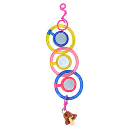 Produktbild von Pawise Vogel Spiegelkette Spinner Mirror Chain aus Kunststoff für Kanarienvögel und Wellensittiche bunt