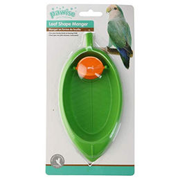 Pawise Vogelspielzeug Blattkrippe Wasserkanal für Wellensittiche und Kanarienvögel Grün aus Kunststoff 19cm – Bild 1 von 3