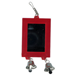 Pawise Vogelspielzeug mit Spiegel und Glocke für Vögel und Papageien aus Kunststoff in Bunt – Bild 1 von 4