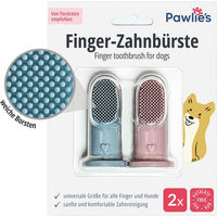 Produktbild von Pawlie's Finger-Zahnbürste für Hunde aus Silikon 2er Set bunt