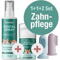 Produktbild von Pawlie's Zahnpflege Set aus Silikon für Hunde und Katzen