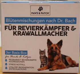 Paws & Patch Bachblütenmischung Globuli 3er Basis-Box zur Beruhigung und Rekonvaleszenz für alle Altersstufen - 3 x 30 g – Bild 1 von 5