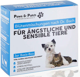 PAWS&PATCH Bachblütenmischung Globuli zur Beruhigung und Rekonvaleszenz für alle Tierarten und Altersstufen - 3 x 30 g – Bild 1 von 5