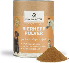 Paws & Patch Bierhefe Pulver für Hunde, Katzen und Pferde zur Unterstützung von Haut, Fell und Verdauung 250 g - 2 x 250 g – Bild 1 von 7