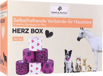 Paws & Patch Gamaschen für Hunde aus Baumwolle in Rosa und Bunt, 6 Rollen – Bild 1 von 3