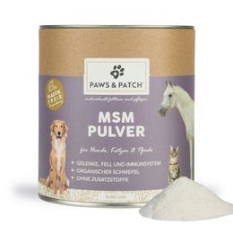 Paws&Patch MSM Pulver zur Unterstützung von Gelenken und Immunsystem für Hunde, Katzen und Pferde 400g - 3 x 400 g – Bild 1 von 7
