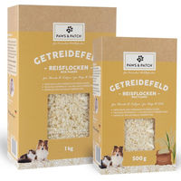 Produktbild von Paws & Patch Reisflocken für Hunde und Katzen hypoallergen zur Verdauungshilfe 1 kg - 1 kg