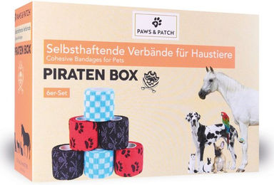 Paws & Patch Selbsthaftende Gamaschen aus Baumwolle für Hunde, Bunt, 6er-Set – Bild 1 von 6