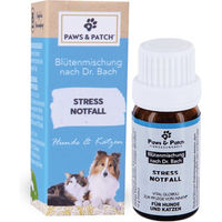 Produktbild von Paws & Patch Stress Notfall Bachblütenmischung Globuli zur Beruhigung für Hunde und Katzen 10 g - 10 g