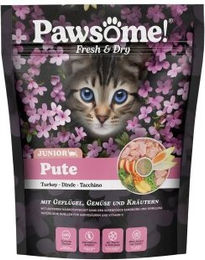 Pawsome! Fresh & Dry Kitten Trockenfutter Pute Getreidefrei mit hohem Fleischanteil 750 g - 750 g – Bild 1 von 3