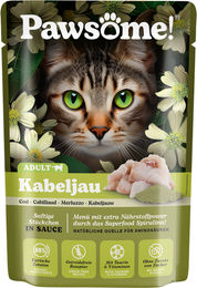 Pawsome! Getreidefreies Katzen-Leckerli Adult Kabeljau Stückchen in Sauce 85 g – Bild 1 von 4