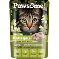 Produktbild von Pawsome! Getreidefreies Katzen-Leckerli Adult Kabeljau Stückchen in Sauce 85 g