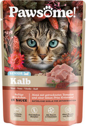 Pawsome! Hund Leckerli Senior Kalb Stückchen in Sauce ohne Zucker 85 g – Bild 1 von 4