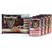 Produktbild von Pawsome! Hundefutter Senior Kalb und Pute Stückchen in Sauce 4x85g - 4 x 85 g