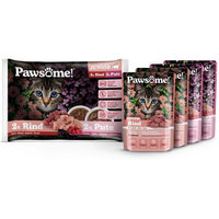 Produktbild von Pawsome! Junior Hundefutter Rind und Pute Stückchen in Sauce 4x85g - 4 x 85 g